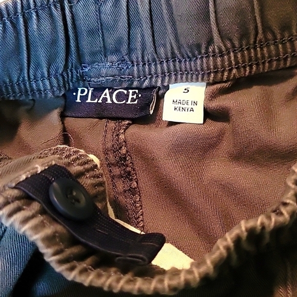 PLACE Boy's chino pants, Sz 5, Adjustable waist, - Picture 3 of 4